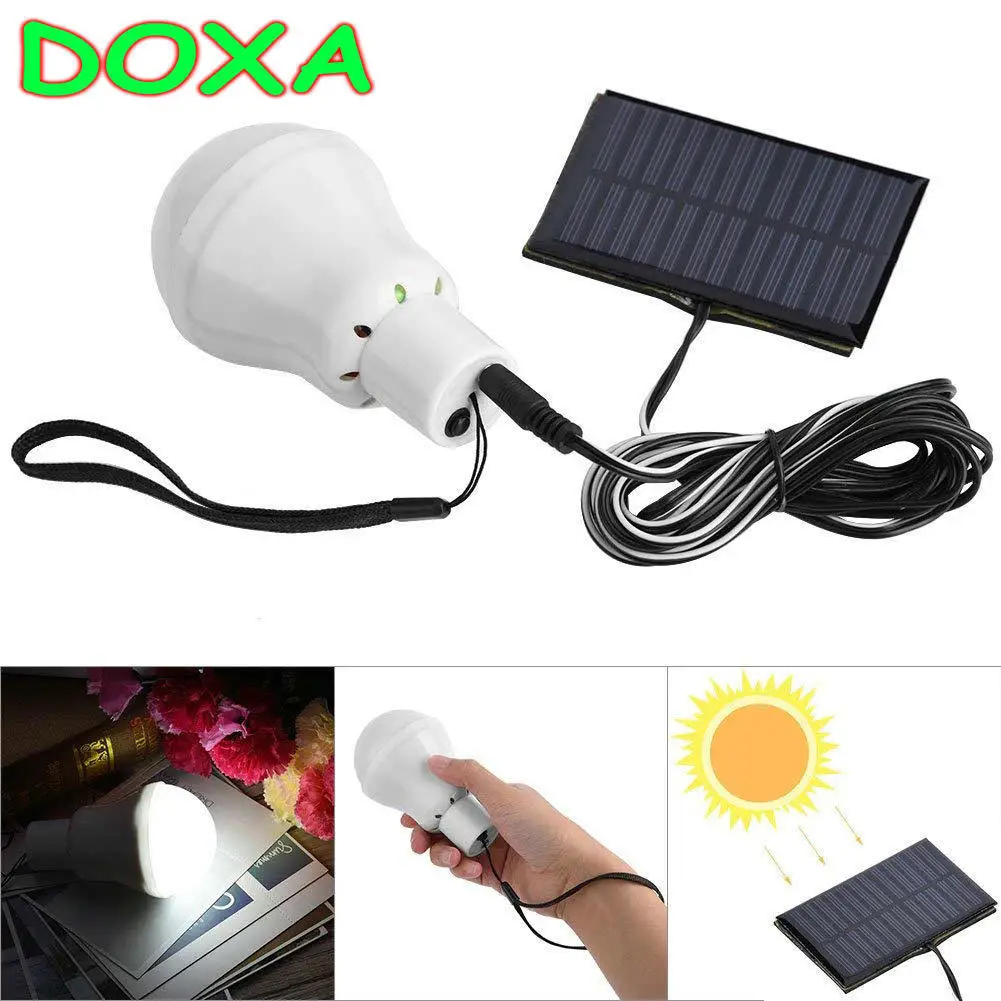 

DOXA Rotatable IP65 Waterproof Portable Solar Energy 12 LED 3W 1000mA Rechargeable Bulb Light Outdoor Camping Yard Tent Lamp