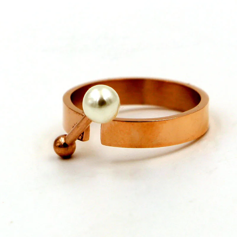 Розовый цвет золотистый из нержавеющей стали кольца для женщин anillos mujer модная