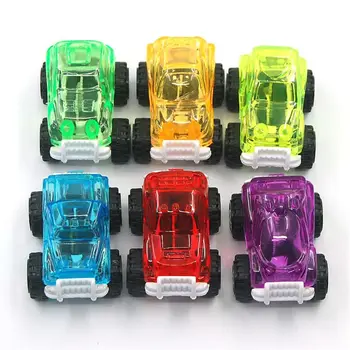 

New Premium 6pcs Candy Color Transparent Pull Back Jeep Car Toys Baby Mini Cars Toys Kids Boys Toys Party Favors Gift