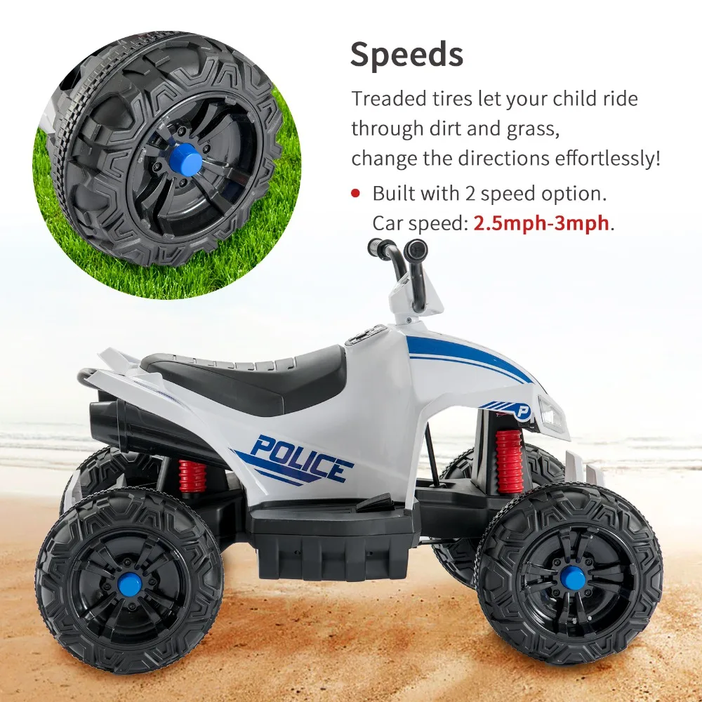 Uenjoy ATV для детей 4 Wheeler Quad 12 V батарея мощность электрическая езда на автомобиле