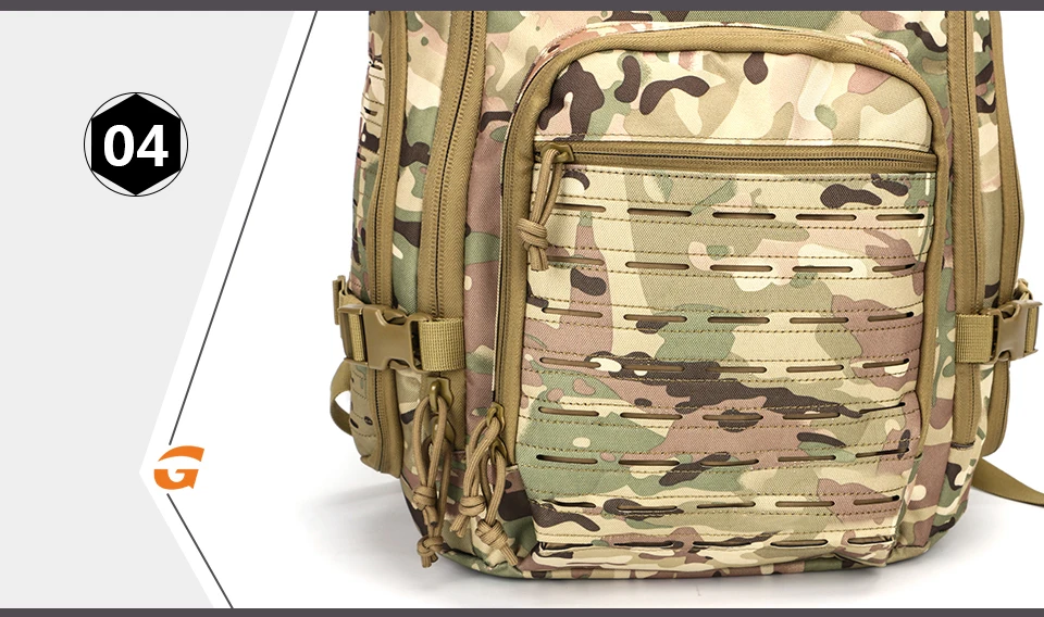 Тактический Военный Molle Армейский Рюкзак Rucksack Сумка Камуфляж Туристический Спортивный Походный плечо охота Мужские