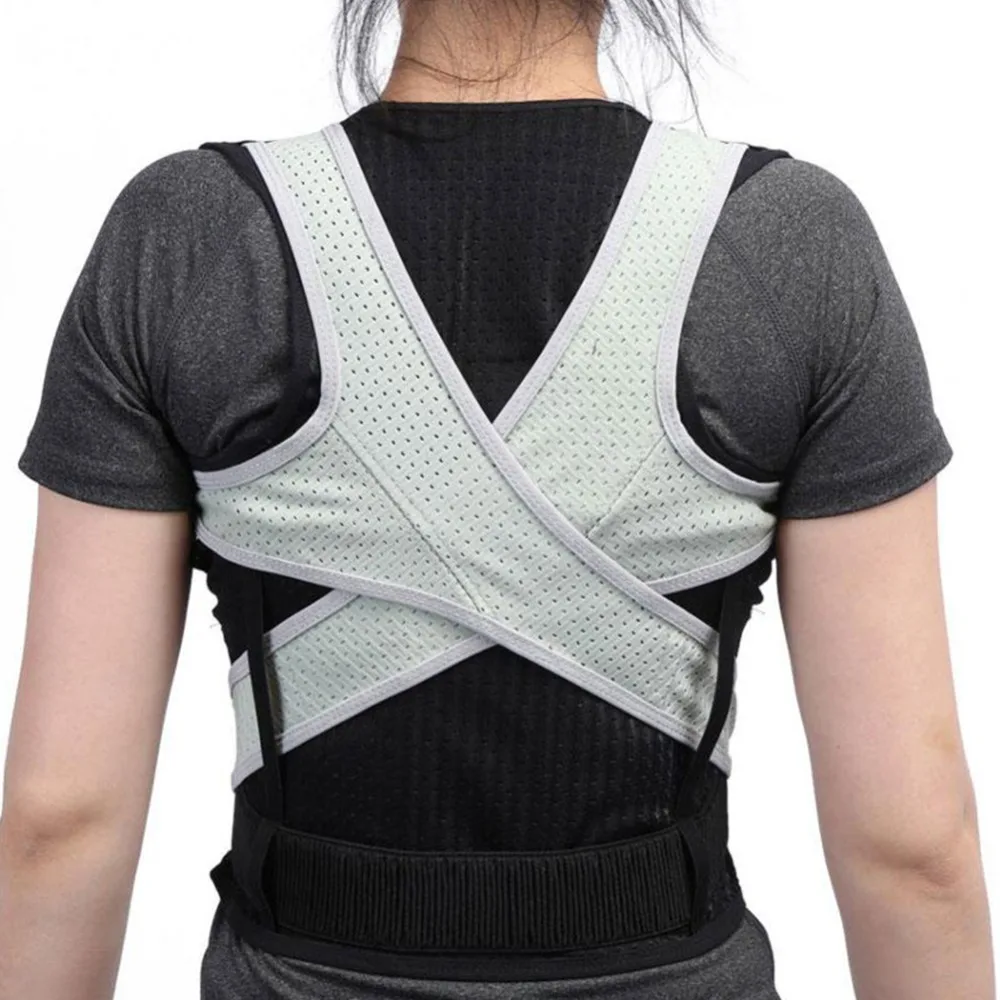 

Hopeforth Posture Corrector Back Brace for Full Back Support Adjustable Elastic Shoulder Straps Lumbar Support for Men Women