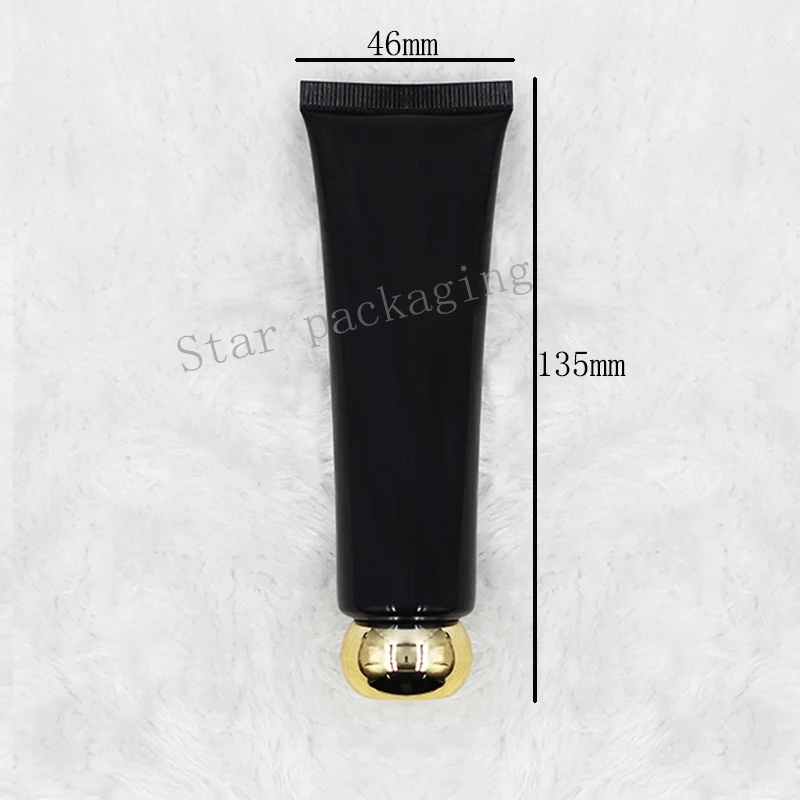 100pcs 50g Black Empty Cosmetic Hand Cream Lotion Toothpaste Travel