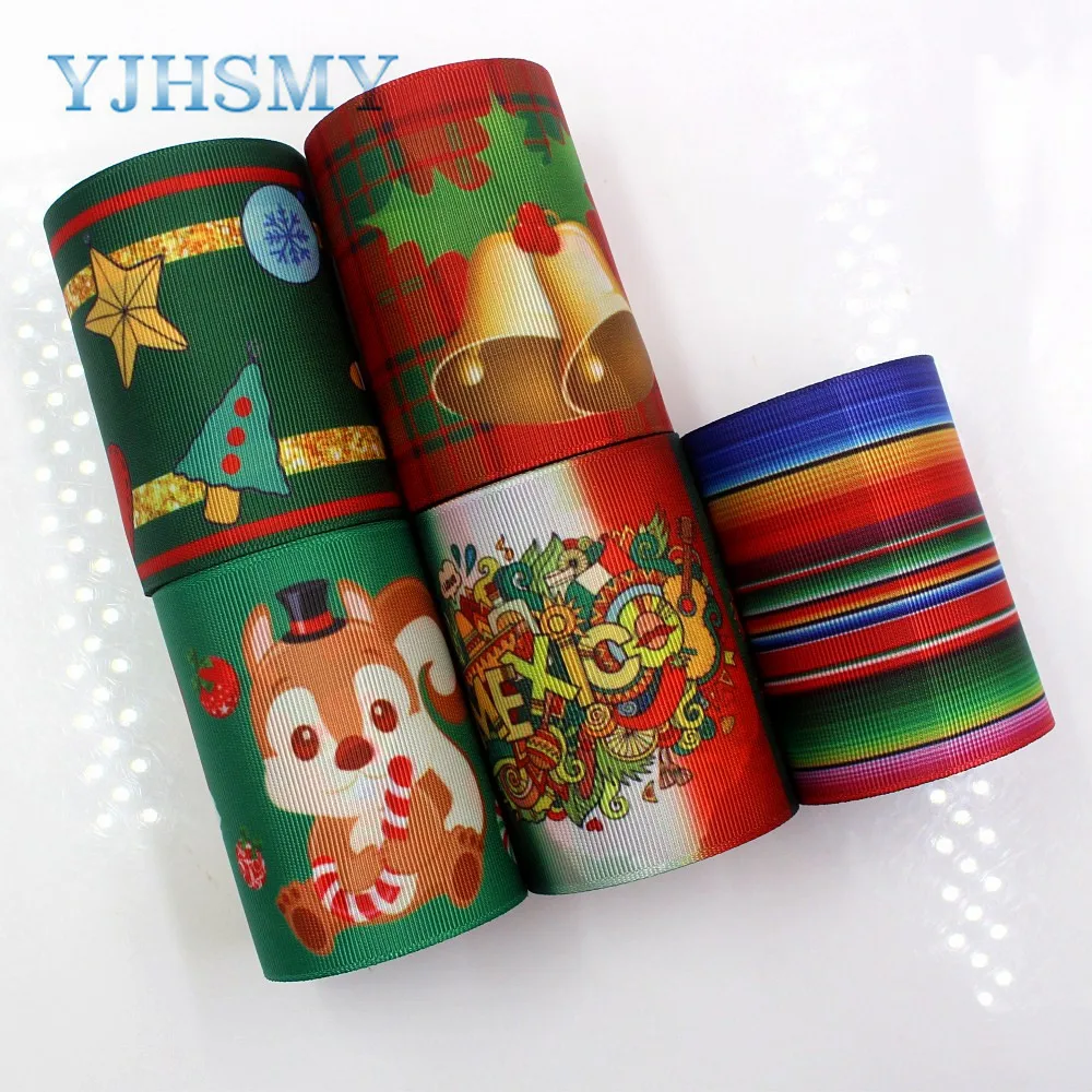 

YJHSMY,G-18816-993,75 mm 5 Yard Double sided Cartoon Thermal transfer Printed grosgrain Ribbons,Wedding Accessories DIY material