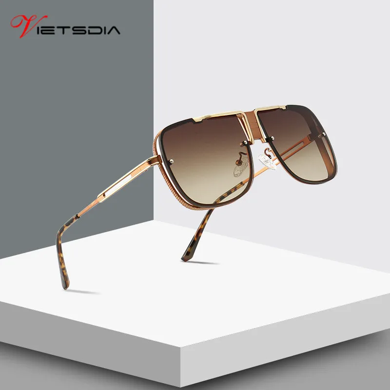 

VIETSDIA Fashion Cool Unique Square Aviation Style Cascais Sunglasses Men Brand Design Sun Glasses Oculos De Sol Masculino 1733
