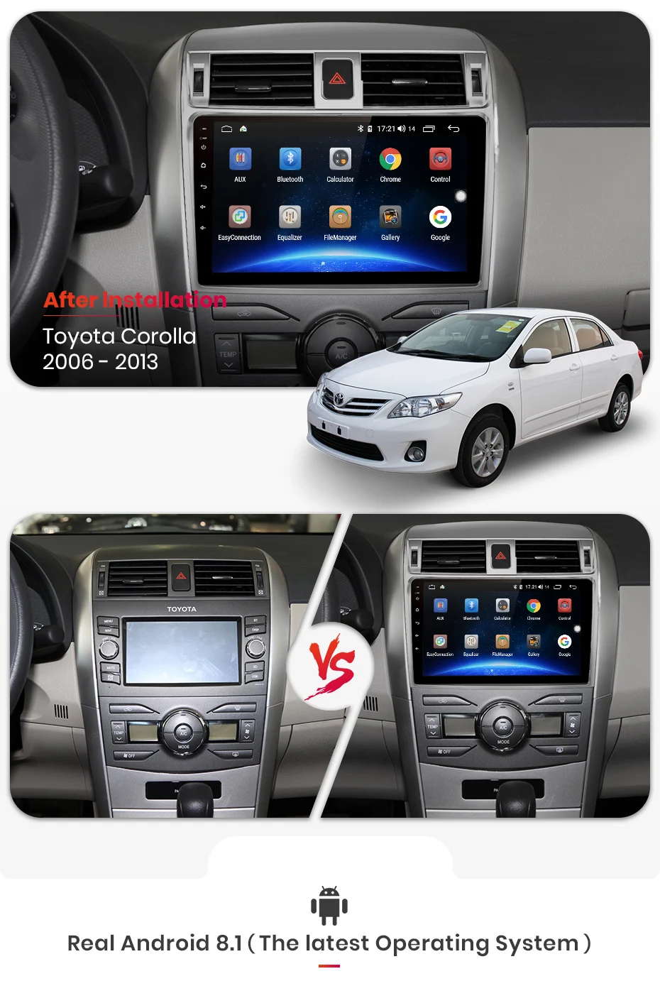 Junsun V1pro 4G+ 64G CarPlay Android 9,0 DSP для Toyota Corolla E140/150 2007-2013 автомобильный Радио мультимедийный плеер gps RDS 2 din dvd