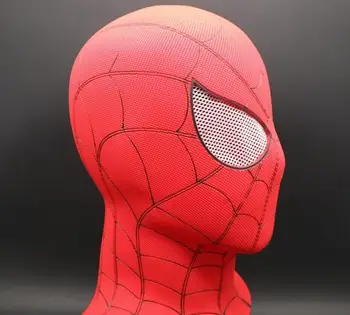 

luxury Full Head Spider-Man 3D Red Latex Masks Halloween Spiderman Flexible Hood Party Hat Mask