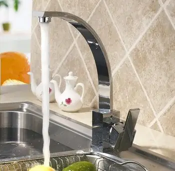 

Rotate 360 degrees Kitchen mixer faucets single hole Bathroom Basin tap (free 2pcs hose) kitchen accessories