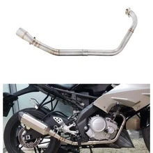 Sistema de Escape completo de la motocicleta modified medio Link Pipe Slip On para Yamaha YZF R15 MT-15 MT15 2008-2017 MT 125