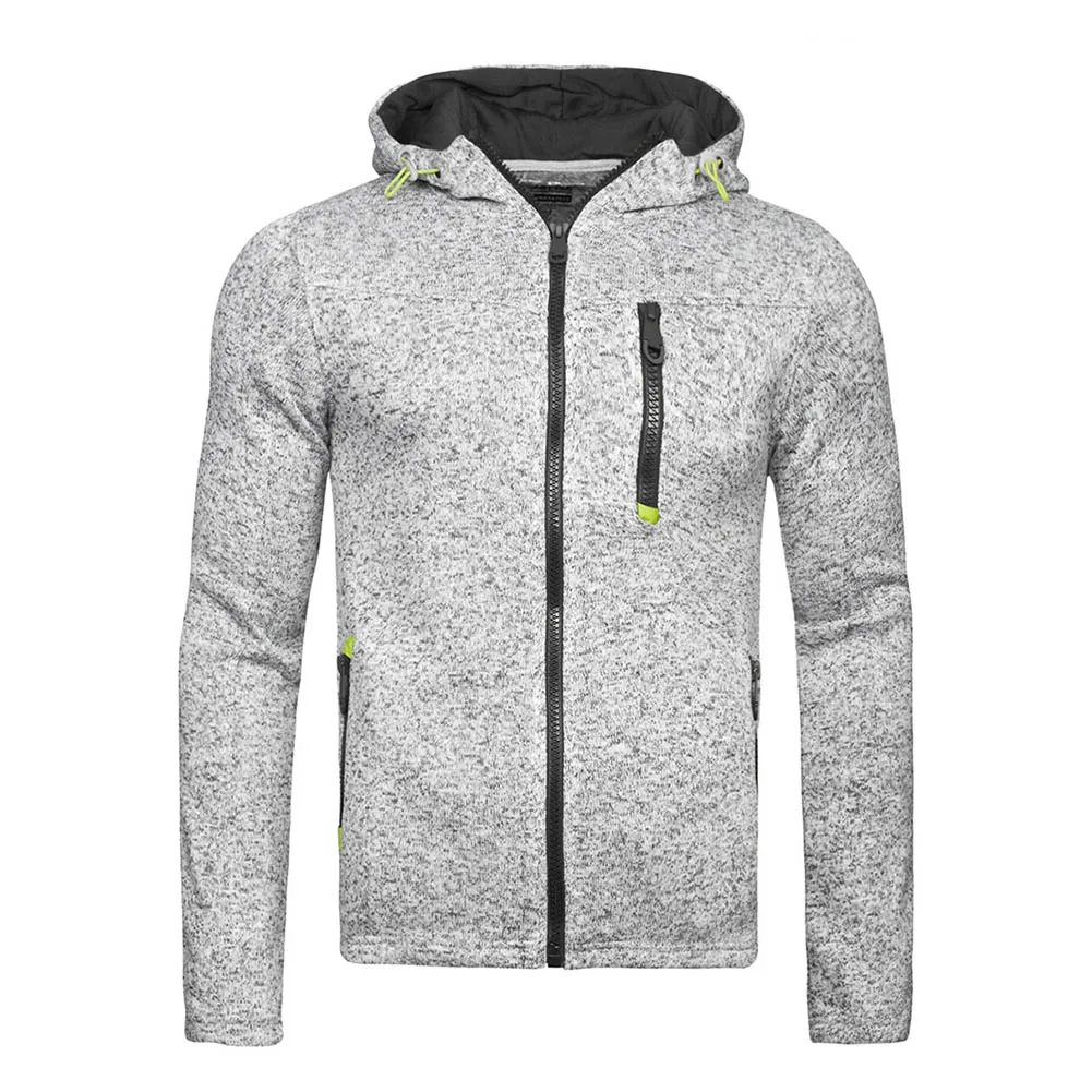 

2018 Plus Size Men's Hoodies Tracksuit Autumn Winter Drawstring Pocket Hooded Sweatshirt Long Sleeve Zip Slim Coat Male Jacket