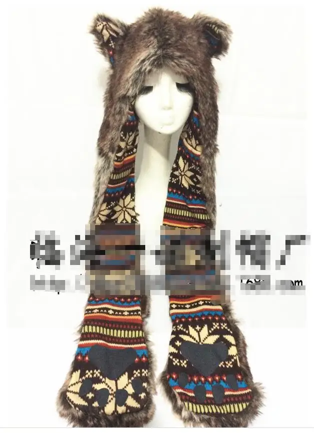 animal hat carton cut winter women cap 13