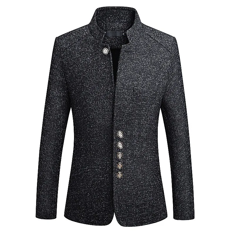 Factory wholesale casual single west men's suits slim fit small suit British gentleman stand collar jacket dropshipping blazers Factory wholesale casual single west men's suits slim fit small suit British gentleman stand collar jacket dropshipping blazers