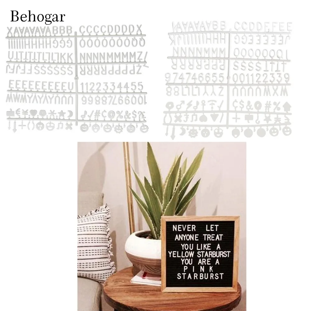 

Behogar 2 Sheets Letter Numbers And Symbols Set for DIY Changeable Felt Letter Board Party Decorations