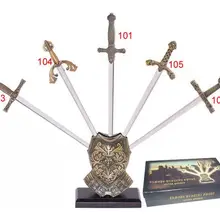 S4812 открывалка для писем Легенда миниатюрный средневековый Нож Меч Лот 5 шт W/Стенд дисплея