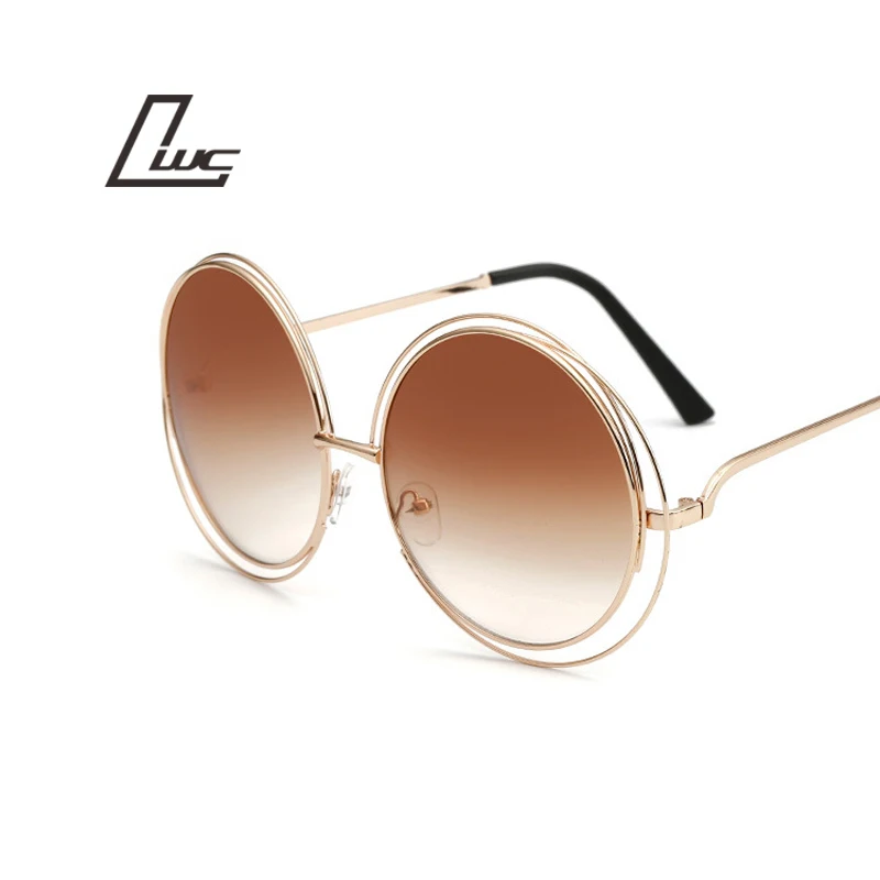 

Oversized Vintage Round Sunglasses Women Luxury Brand Designer Sun Glasses for Women Mirror Sunglasses Female Oculos De Sol