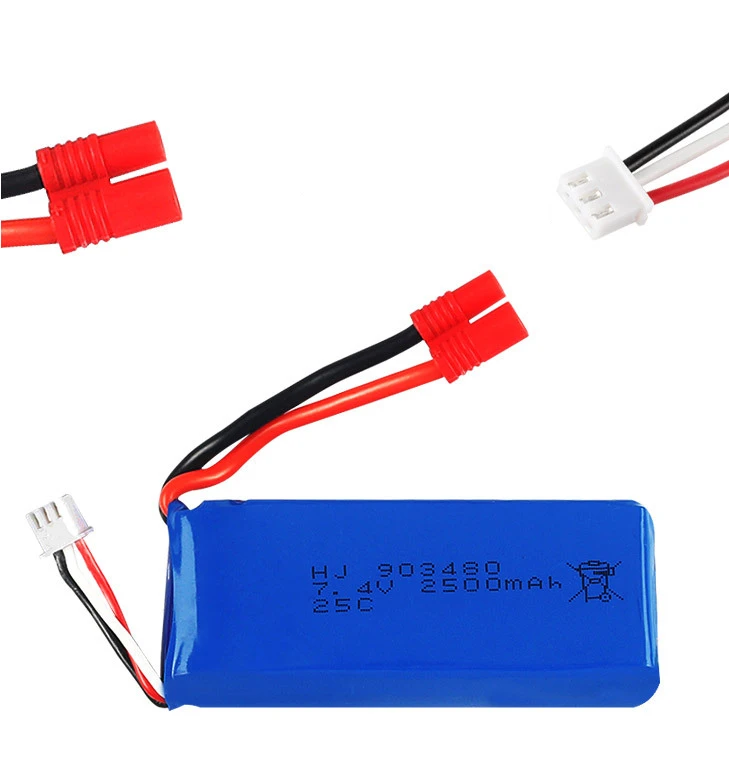 Батарея Lipo 7 4 в 2500 мАч 25c для квадрокоптера Syma X8C X8W X8G X8 детали радиоуправляемого В