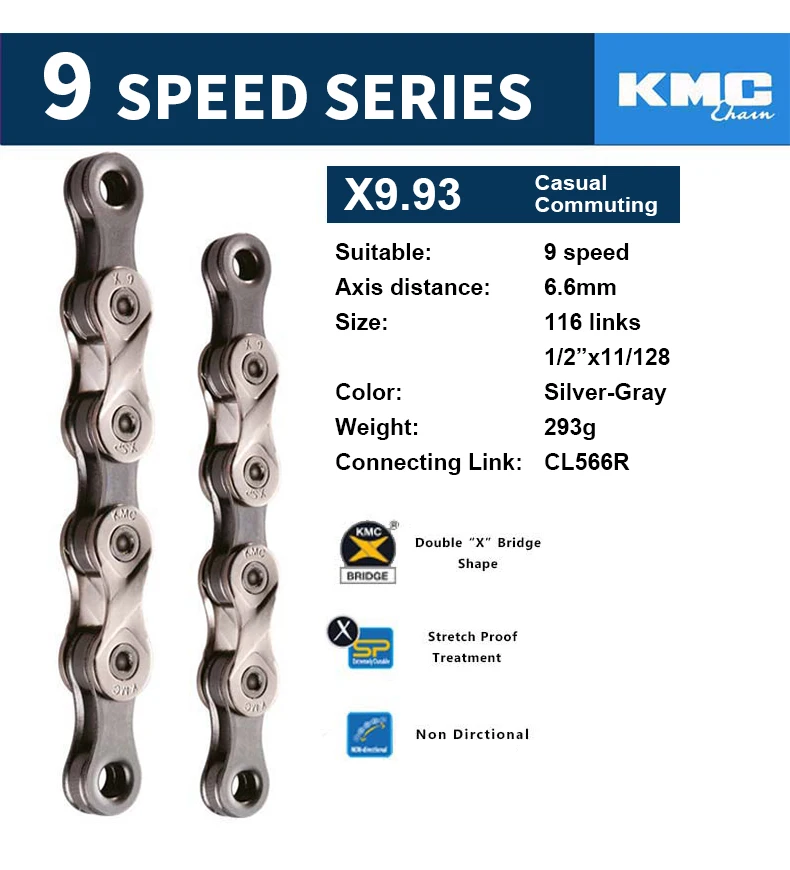 Discount KMC Chain 116 Links 8/9/10/11 Speed Bike Chain With Missing Connect Link Silver Gold Golden Light MTB Road Racing Bicycle Chain 11