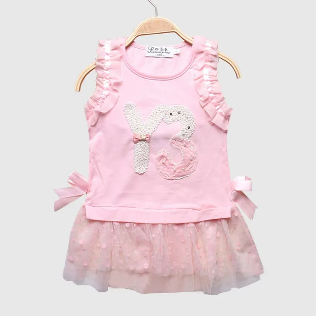 2017 Summer New Children Clothes Baby Girls Sleeveless Cotton T shirts