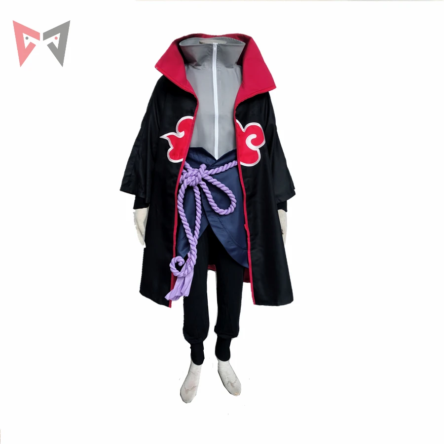 MMGG Аниме Наруто Uchiha Sasuke Косплей Костюм Taka Hebi Стиль плащ рубашка и брюки комплект