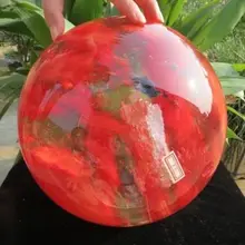 Xd j00541 Красный корюшка камень белый камень в камень кристалл кварца сфера шар