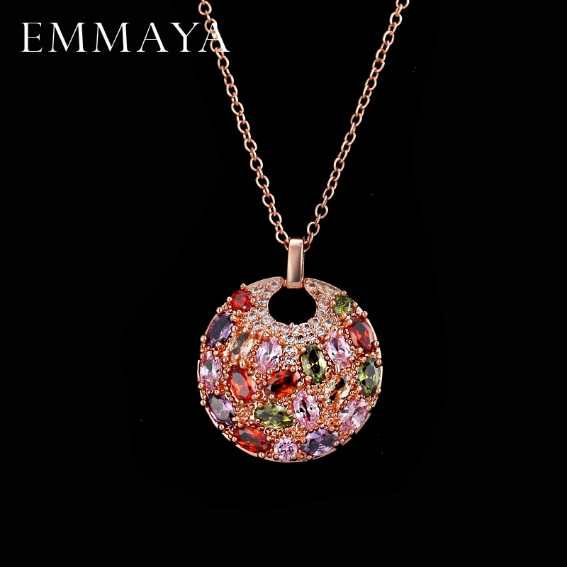 EMMAYA многоцветные ожерелья с фианитом в форме зубцов AAA CZ подвеска оптом|necklace