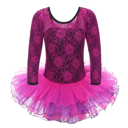 BAOHULU/Розничная продажа для балета для девочек с длинным рукавом платье-пачка детский купальник для танцев, балета Туту Одежда для танцев
