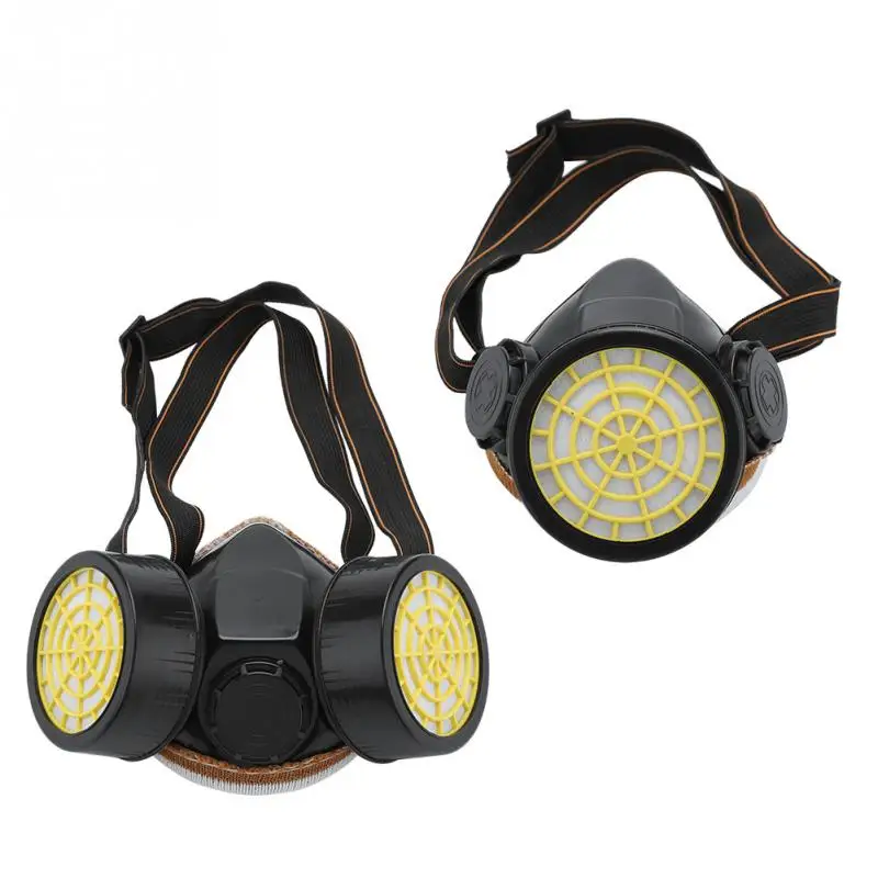 Gas Protection Mask Single/Double Filter Gas Mask Protection Antivirus