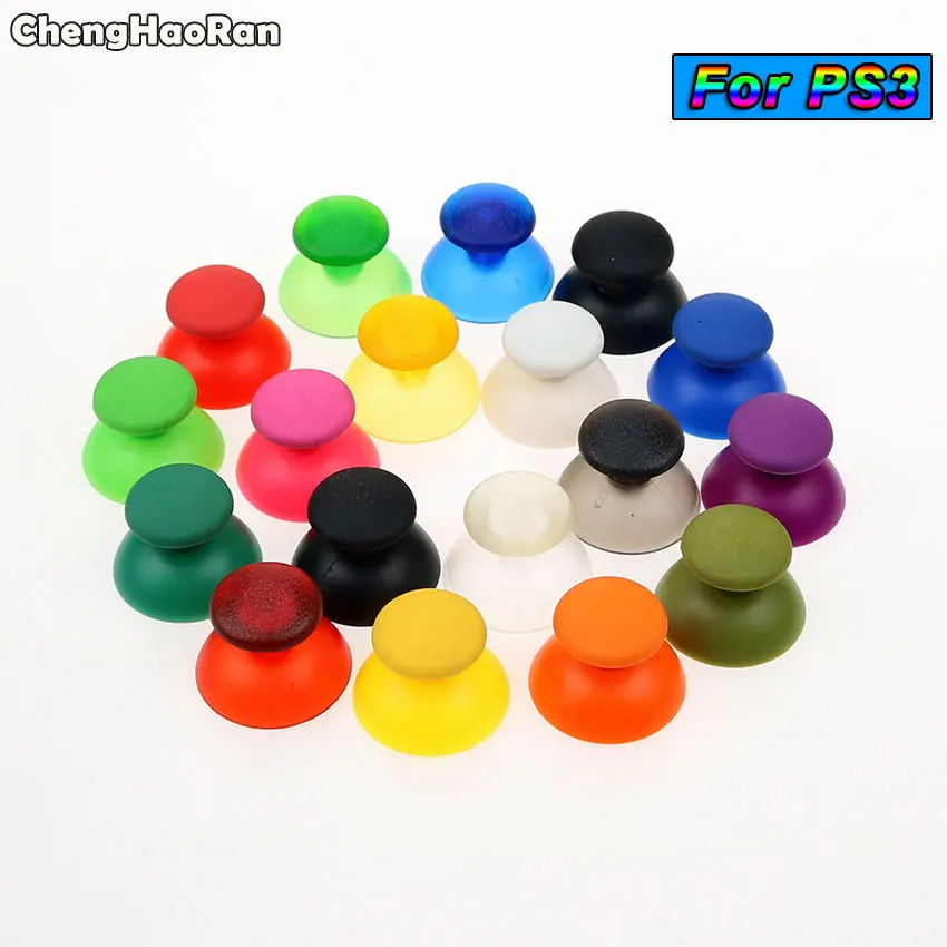 Chenghaoran 4Pcs Joystick Analogico Sostituzione Thumbstick Grip Cap Pulsante Per Sony Playstation Dualshock 3 Ps3 Controller Gamepad