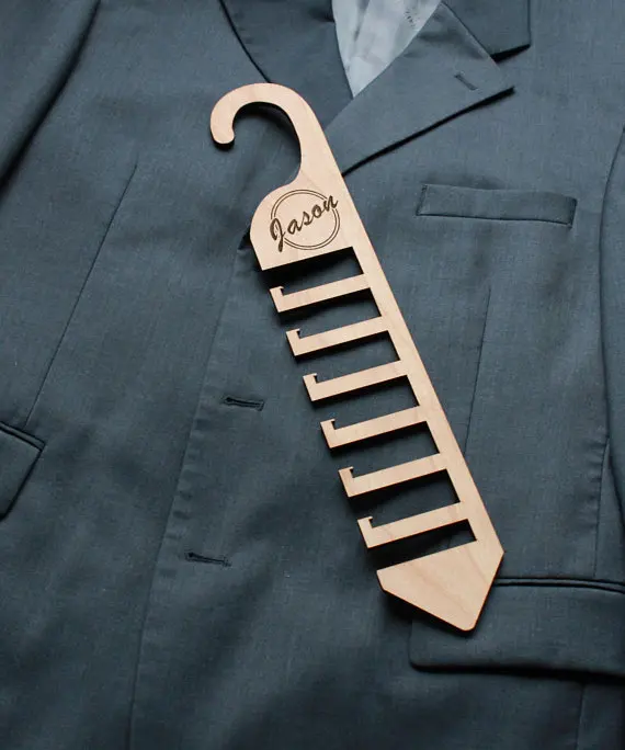 

Unique Father's Day Gifts, Wood Tie Rack, Custom Wood Tie Rack, Personalized Tie Rack, Custom Tie Hanger Gifts for Dad --TRACK-W