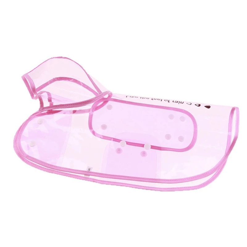 pink Прозрачный плащ для маленьких собак непромокаемый костюм пальто для собак Золотое ретривер водонепроницаемое дождевик для собак одежда пончо - Цвет: pink