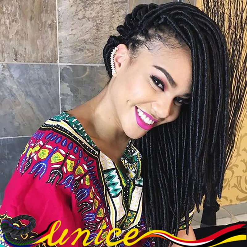 Queen Hair Products Goddess Braids 20 Faux Locs Synthetic Soft Fauxlocks Crochet Braids Hair Extension New Faux 14strands Pack