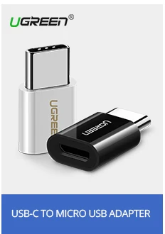 Ugreen usb type-C кабель для samsung Galaxy S10 S9 2 в 1 быстрый Micro USB кабель для зарядки и передачи данных мобильный телефон USB зарядное устройство Шнур