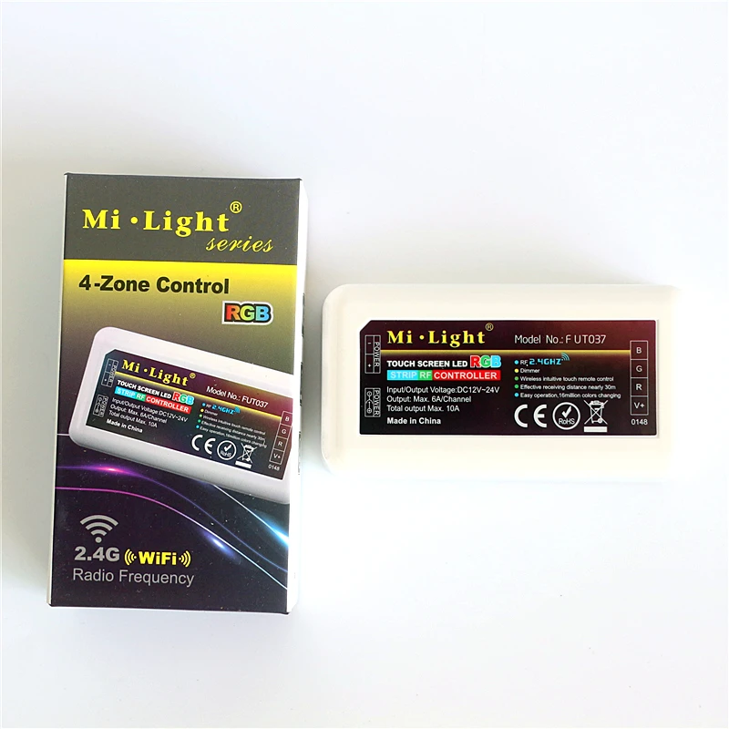 Mi light 12-24V 10A 4-зонный 2 4G РЧ с регулируемой яркостью беспроводной wifi RGB контроллер