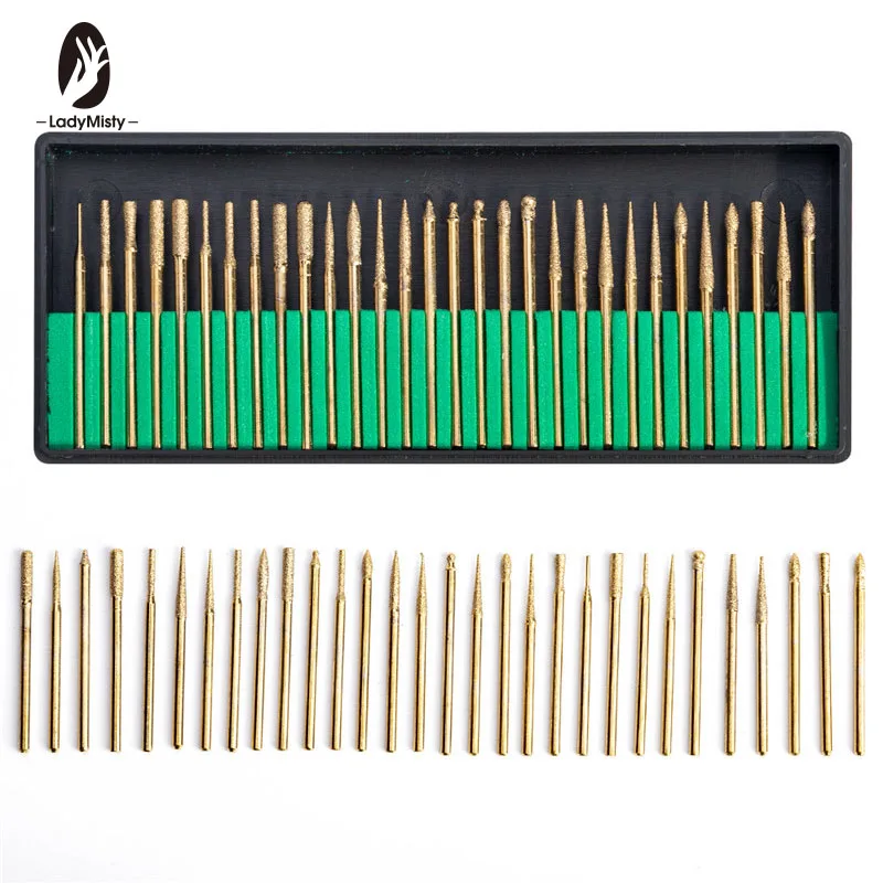 

30pcs/Set Electric Nail Drill File Machine Bits 3/32" Drill Bits Kit Pedicure Machine Electric Manicure Tool Set without box