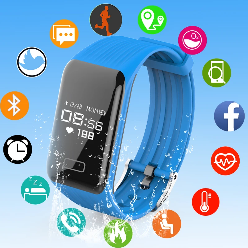 BANGWEI Smart запястье Heartrate крови Давление кислорода оксиметр Спорт умный Браслет