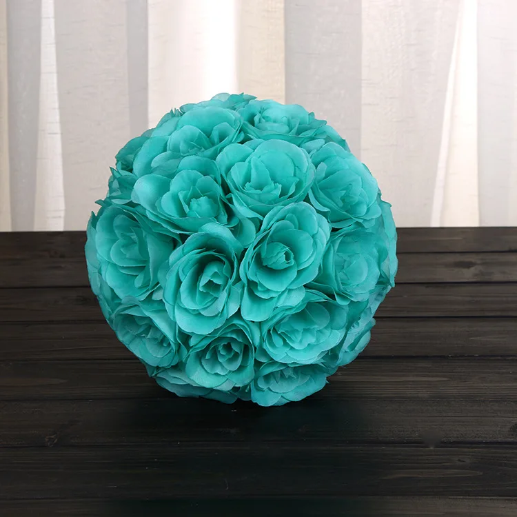 Лидер продаж искусственный цветок Tiffany blue 8 дюймов (20 см) шар с Целующимися цветами