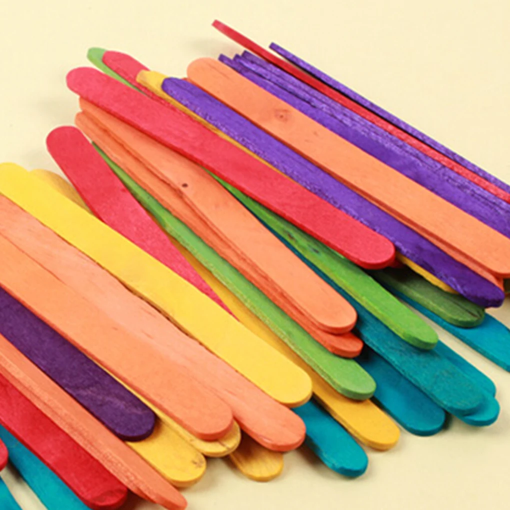 New 50PCS Wooden Coffee Tea Stirrers Mixers Craft Stick/Paddle Pop