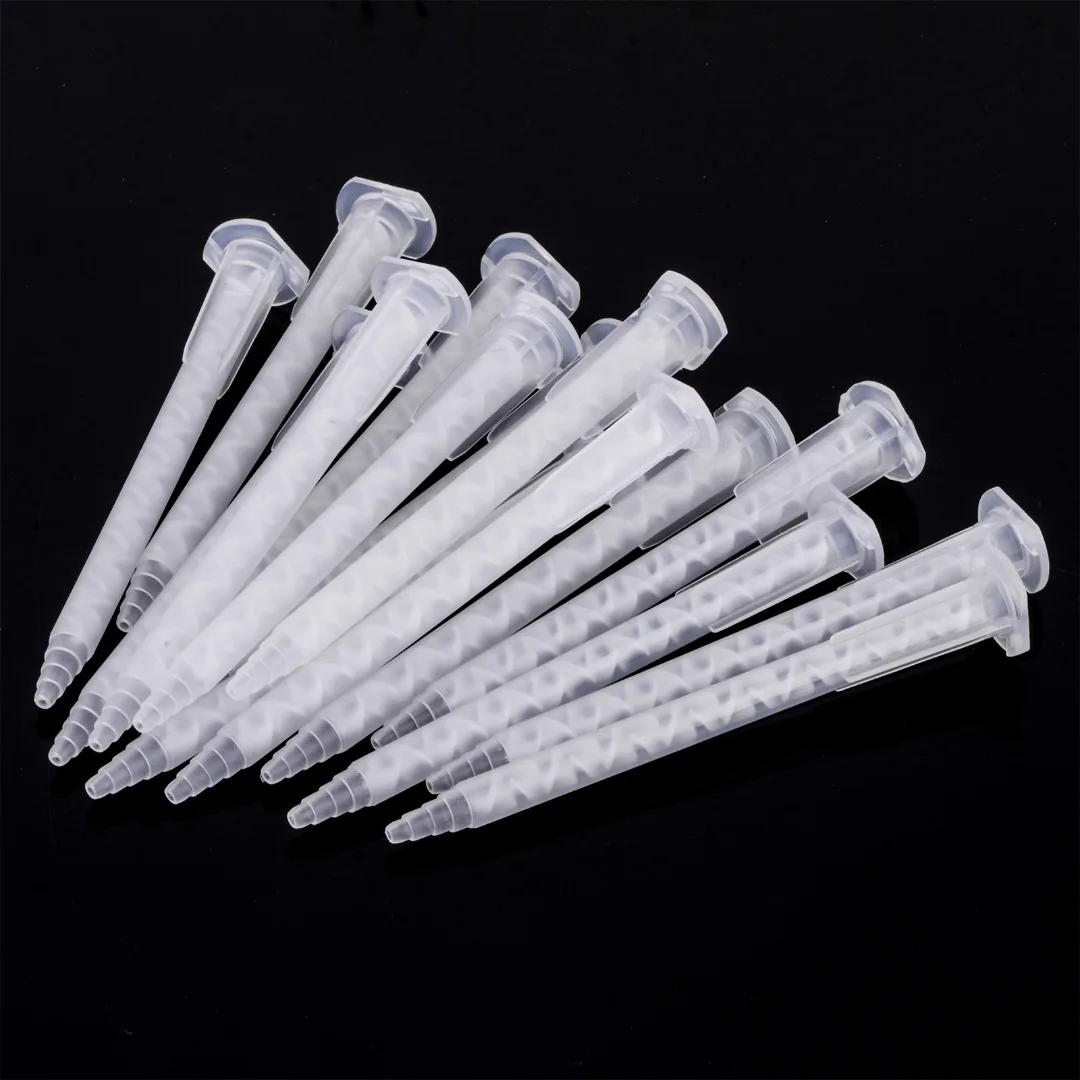 15pcs/lot Plastic Mixing Nozzle 103mm 50ML MA5.4-17S Dual Cartridge Epoxy Static Mixer Mixed Nozzles for Mixing Glue