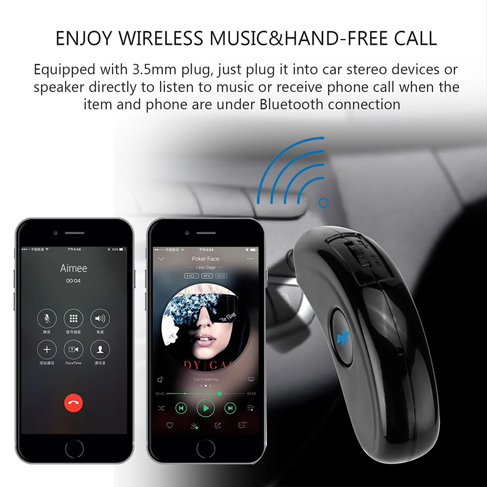 Fornorm Беспроводной приемник Bluetooth 3.5 мм Jack Bluetooth аудио Музыка приемник адаптер автомобилей Aux кабель для Динамик наушников