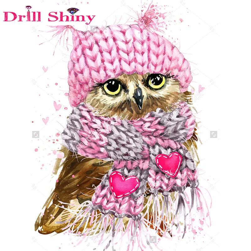 

5d diy Diamond embroidery owl with Sweater diamond painting Cross Stitch full square drill Rhinestone mosaic decor