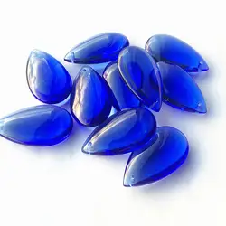 Красивая! 150 шт 38 мм Синий Хрусталь Prism гладкой овальная подвеска «капелька» для Ханинг украшения дома, призмы для люстр Запчасти