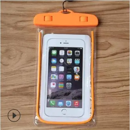 Открытый водонепроницаемый чехол плавательный пляж сухой мешок чехол держатель для сотового телефона - Цвет: Оранжевый