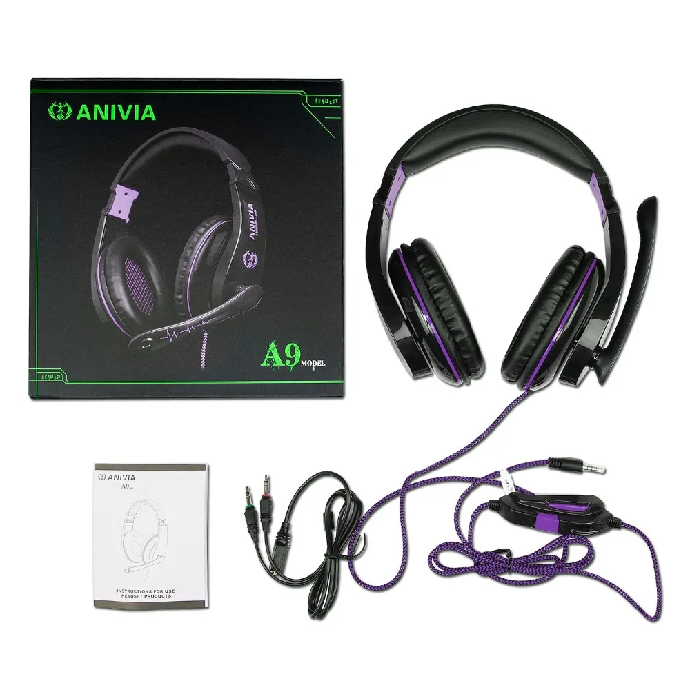 Новый Xbox One Anivia A9 игровая гарнитура проводной стерео звук с микрофоном для PS4/Mac/PC/