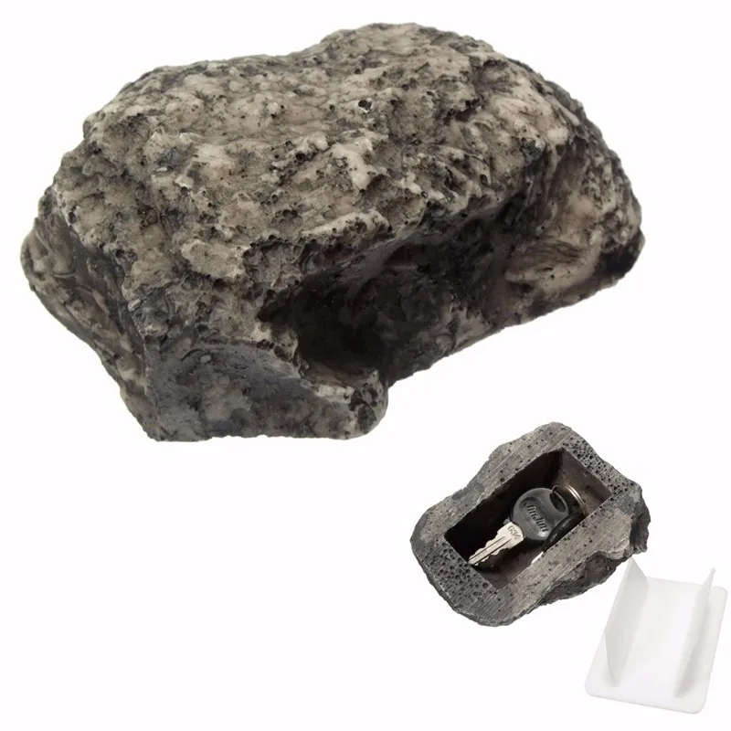 

NEW Key Box Rock Hidden Hide In Stone Security Safe Storage Hiding Outdoor Garden Durable Quality
