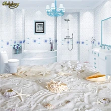 Beibehang пользовательские фото обои первый этаж живопись Средиземноморский Морской Раковины 3D Пол papel де parede