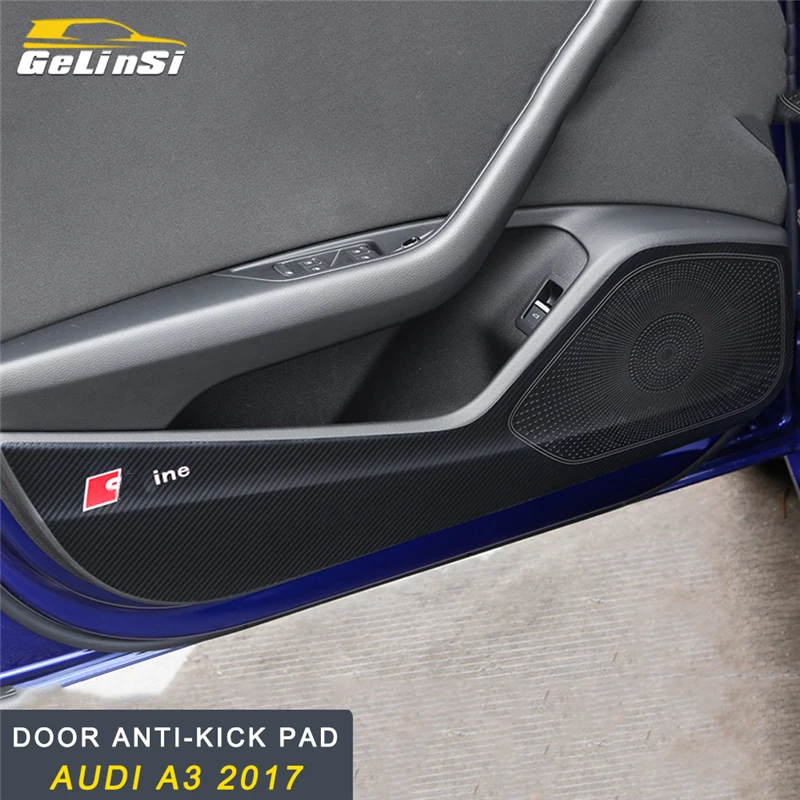 

GELINSI for Audi A3 2017 Car Care Door Protector Cover Automobile Anti-Kick Mat Pad Interior Accessories