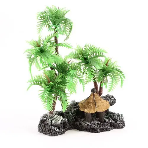 Fish Tank Aquarium Aquascaping 4 High Green Simulation Coconut