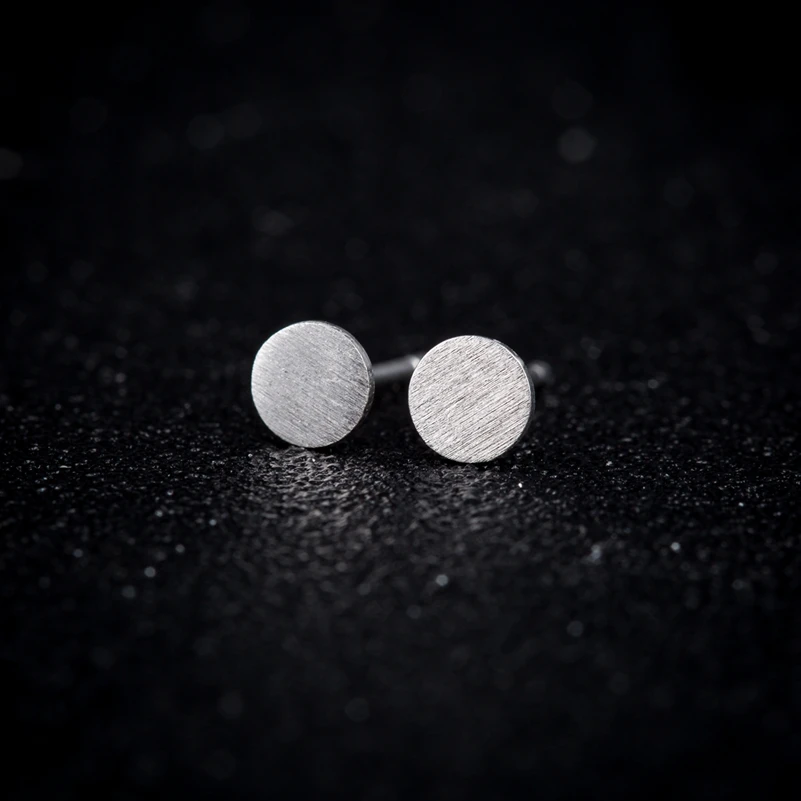 Hfarich 925 Sterling Silver Earrings for Women Simple Round Earrings Party Gift Minimalist Circle Stud Earrings Jewelry Fine Jewelry