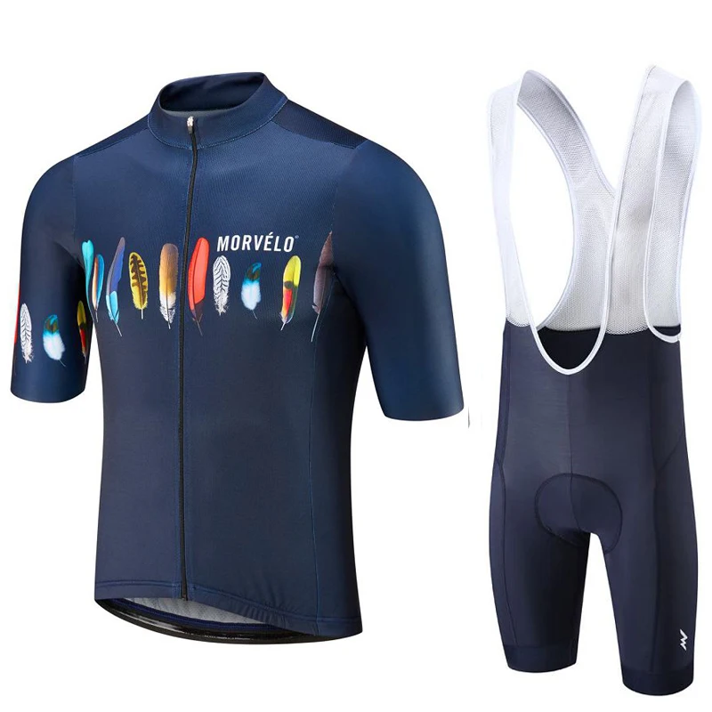 Мужской костюм для велоспорта Morvelo летний комплект из дышащего Джерси с коротким