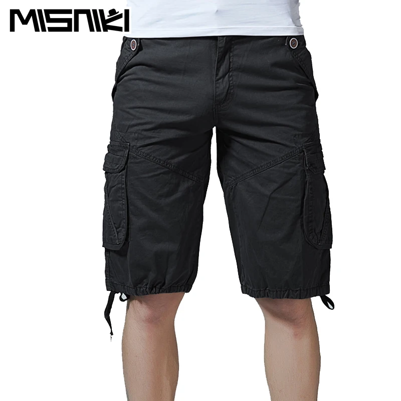 MISNIKI для мужчин брюки карго Свободные повседневные шорты камуфляж военная Униформа Летний стиль по колено шорты для женщин Homme AXP81